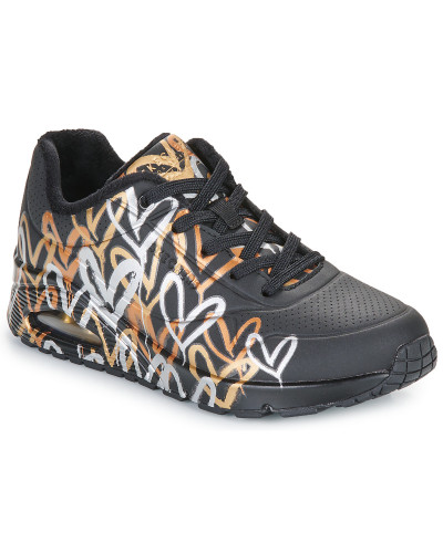 Baskets basses femmes Skechers UNO Noir