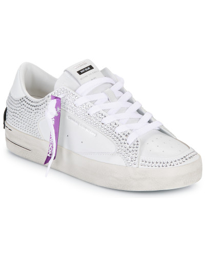 Baskets basses femmes Crime London SK8 DELUXE Blanc