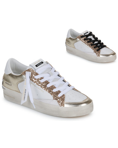 Baskets basses femmes Crime London SK8 DELUXE Blanc