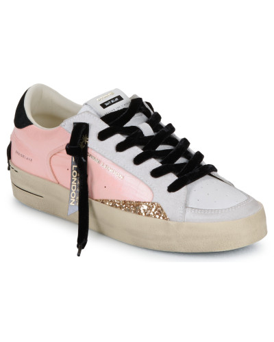 Baskets basses femmes Crime London SK8 DELUXE Blanc