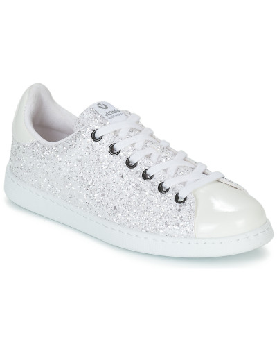 Baskets basses femmes Victoria DEPORTIVO GLITTER KID Blanc