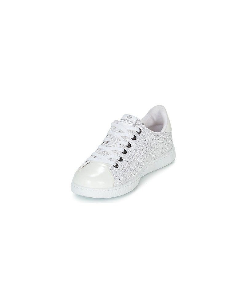 Baskets basses femmes Victoria DEPORTIVO GLITTER KID Blanc