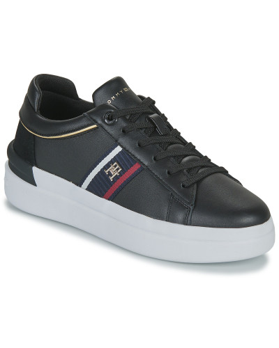 Baskets basses femmes Tommy Hilfiger CORP WEBBING COURT SNEAKER Noir