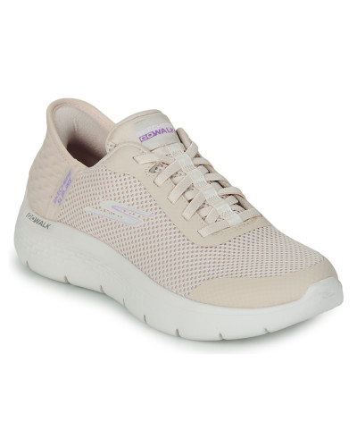 Baskets basses femmes Skechers HANDS FREE SLIP INS : GO WALK FLEX - GRAND ENTRY Beige