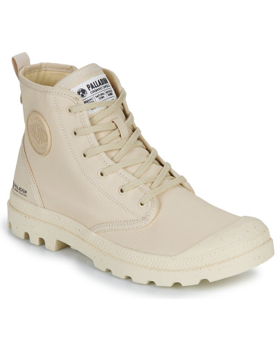 Baskets montantes femmes Palladium PAMPA HI ZIP ORGANIC Beige