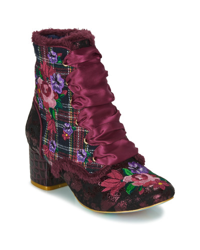 Bottines femmes Irregular Choice TOASTY TOES Bordeaux