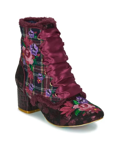 Bottines femmes Irregular Choice TOASTY TOES Bordeaux