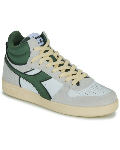 Baskets montantes femmes Diadora MAGIC BASKET DEMI CUT SUEDE LEATHER Blanc