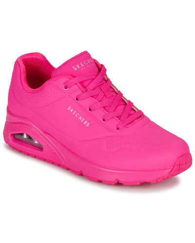 Baskets basses femmes Skechers UNO Rose