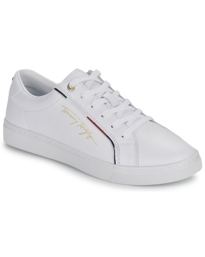 Baskets basses femmes Tommy Hilfiger TOMMY HILFIGER SIGNATURE SNEAKER Blanc