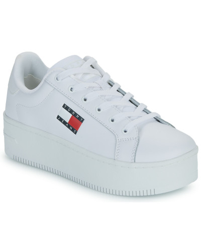 Baskets basses femmes Tommy Jeans TJW FLATFORM ESS Blanc