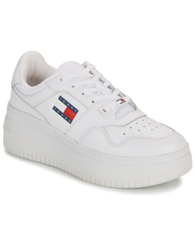 Baskets basses femmes Tommy Jeans TJW RETRO BASKET FLATFORM ESS Blanc