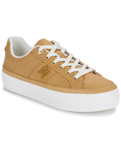 Baskets basses femmes Tommy Hilfiger TH VULC CANVAS SNEAKER Beige