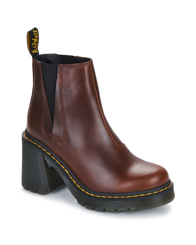 Bottines femmes Dr. Martens Spence Dark Brown Classic Pull Up Marron