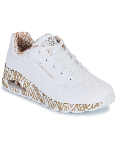 Baskets basses femmes Skechers JGOLDCROWN: UNO - LOVING LOVE Blanc