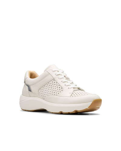 Baskets basses femmes Clarks Tivoli Walk Blanc