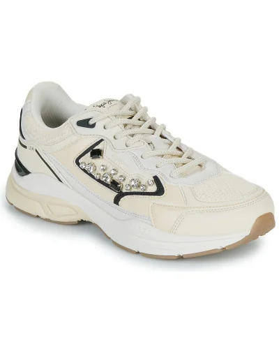 Baskets basses femmes Pepe jeans DAVE KNIT W Beige