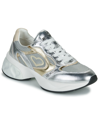 Baskets basses femmes Love Moschino CRYSTAL LOVE SNEAKER Multicolore