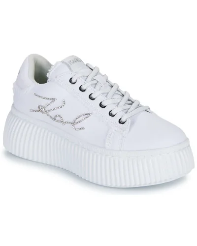 Baskets basses femmes Karl Lagerfeld KREEPER LO Signia Mix Lo Lace Blanc