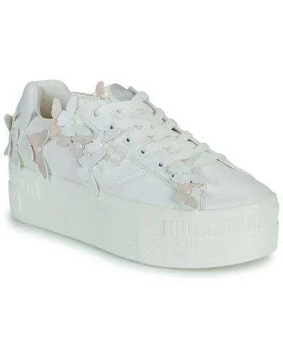 Baskets basses femmes Buffalo PAIRED BUTTERFLY Blanc