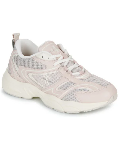 Baskets basses femmes Calvin Klein Jeans RETRO TENNIS MESH ML Beige