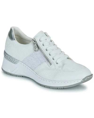 Baskets basses femmes Rieker - Blanc
