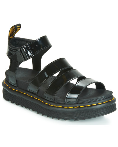 Sandales femmes Dr. Martens BLAIRE BLACK PATENT LAMPER Noir