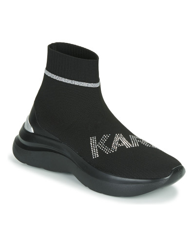 Baskets montantes femmes Karl Lagerfeld SKYLINE KARL RHINESTONE PULL ON BT Noir