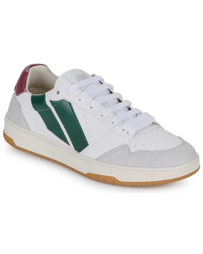 Baskets basses hommes Caval VEGAN RETRO RED Blanc