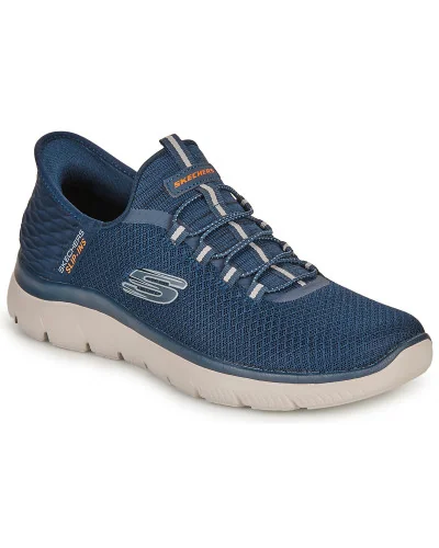 Baskets basses hommes Skechers SUMMITS SLIP-INS Bleu
