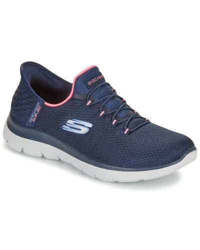Baskets basses femmes Skechers SLIP-INS: SUMMITS - DIAMOND DREAM Bleu