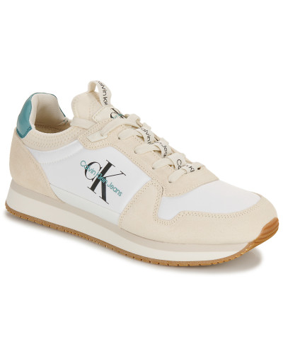 Baskets basses hommes Calvin Klein Jeans RUNNER SOCK LACEUP NY-LTH Beige