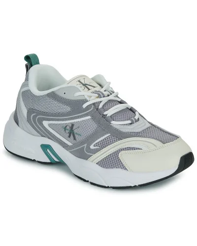 Baskets basses hommes Calvin Klein Jeans RETRO TENNIS SU-MESH Gris