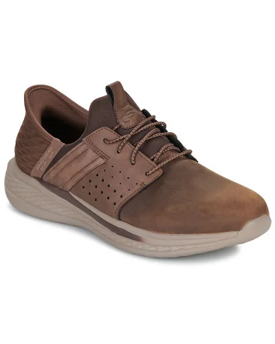 Baskets basses hommes Skechers SLIP-INS: SLADE - ZACHARY Marron