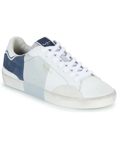 Baskets basses hommes Pepe jeans LANE PRINT M Blanc