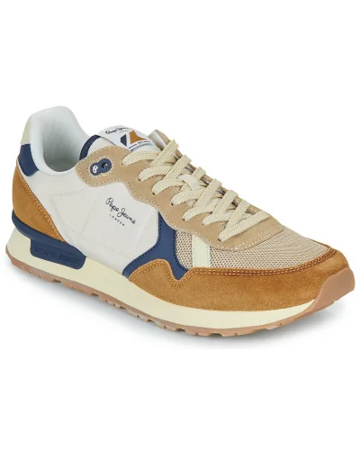 Baskets basses hommes Pepe jeans BRIT CAMP M Marron