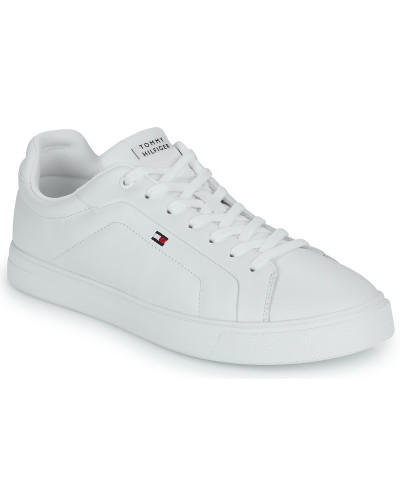 Baskets basses hommes Tommy Hilfiger ICON COURT LTH FLAG ESS Blanc