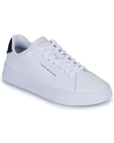 Baskets basses hommes Tommy Hilfiger TH COURT LTH DETAIL ESS Blanc