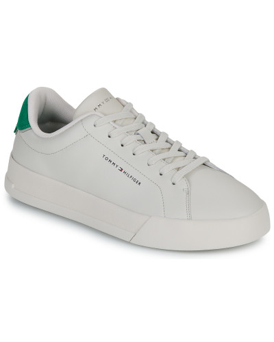 Baskets basses hommes Tommy Hilfiger TH COURT LTH DETAIL ESS Blanc