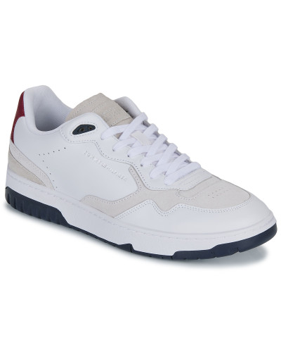 Baskets basses hommes Tommy Hilfiger TH BASKET BETTER RWB LTH Blanc