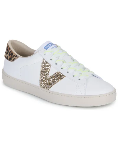Baskets basses femmes Victoria BERLIN EFECTO PIEL ANIMAL PRINT Blanc