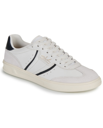 Baskets basses hommes Fred Perry B4 EMBOSSED LEATHER - SUEDE Blanc