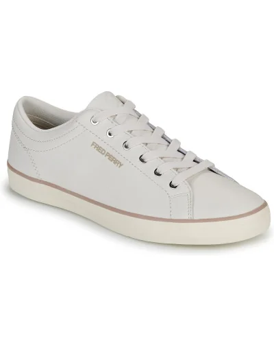 Baskets basses hommes Fred Perry BASELINE TEXTURED LEATHER Blanc