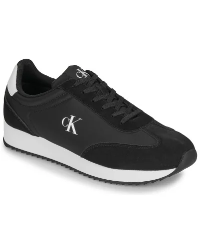Baskets basses hommes Calvin Klein Jeans RETRO RUNNER LACE UP NY-SU Noir