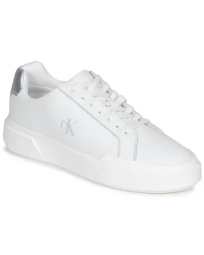 Baskets basses femmes Calvin Klein Jeans CHUNKY CUPSOLE LACEUP LTH MET Blanc