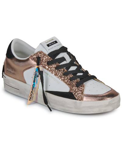 Baskets basses femmes Crime London SK8 DELUXE Rose