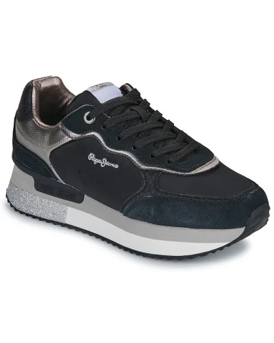 Baskets basses femmes Pepe jeans RUSPER GLAM W Noir