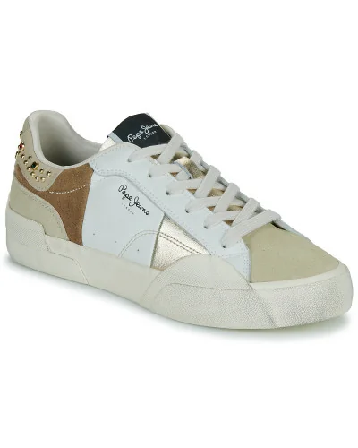 Baskets basses femmes Pepe jeans MILAN CRYSTAL W Blanc