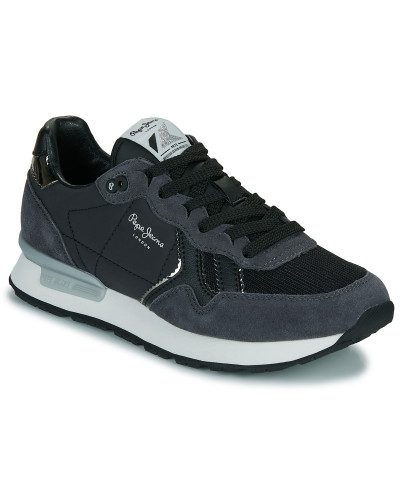 Baskets basses femmes Pepe jeans BRIT MIRROR W Noir
