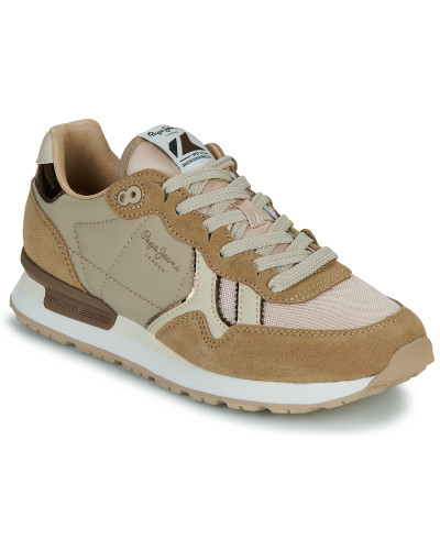 Baskets basses femmes Pepe jeans BRIT MIRROR W Beige